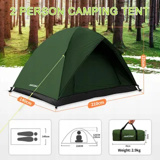 JAICOM Ultralichte Tent 2 Personen Waterdicht Camping — miniatuur 2