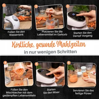 SWEETY FOX 7-in-1 Babyvoedingsbereider Stomen Mixen — miniatuur 4
