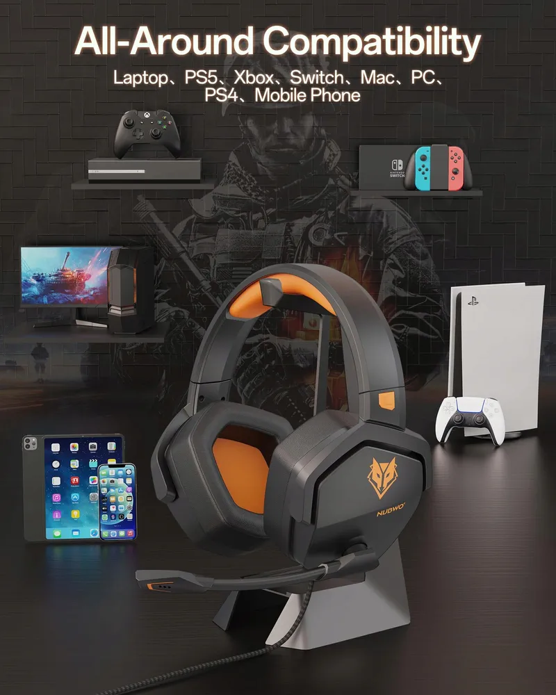 NUBWO N16 Gaming Headset met Microfoon Stereo PS5 Xbox One — foto 5