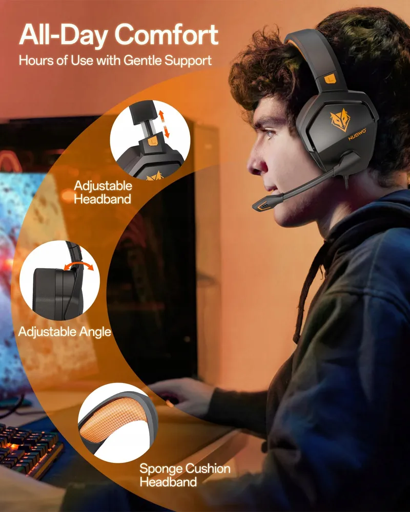 NUBWO N16 Gaming Headset met Microfoon Stereo PS5 Xbox One — foto 3