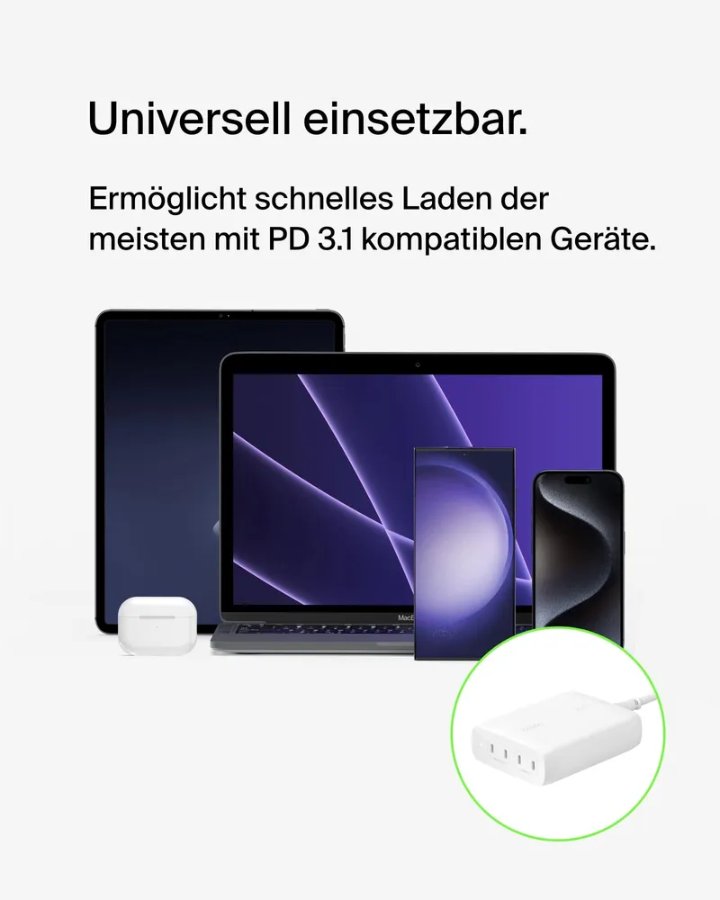 BELKIN BoostCharge Pro USB-C GaN Oplader 4-Poorts 200W Snelladen — foto 6