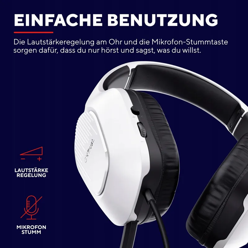 TRUST GAMING GXT 415PS Zirox Headset PS5 50mm Mic Wit — foto 6