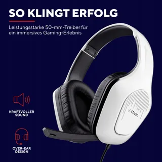 TRUST GAMING GXT 415PS Zirox Headset PS5 50mm Mic Wit — miniatuur 3