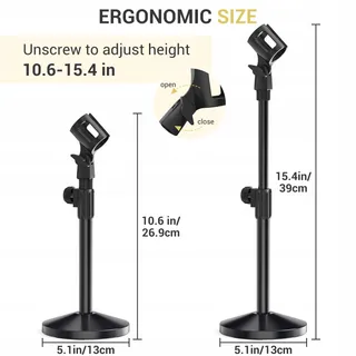 OHUHU Microfoonstandaard Verstelbaar Adapter 5/8 naar 3/8 — miniatuur 2
