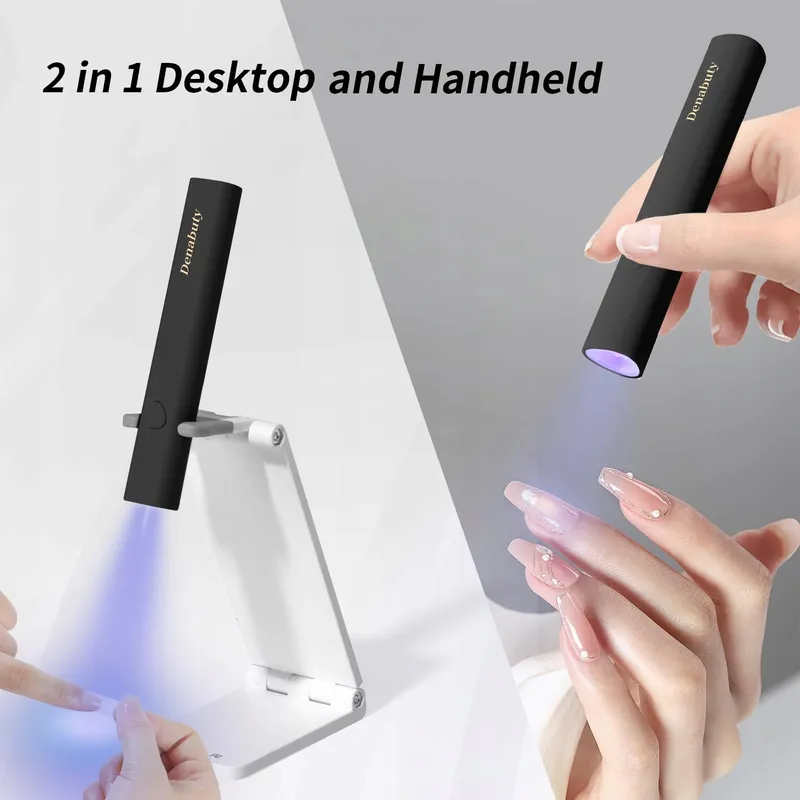 DENABUTY Mini UV LED Nagellamp Draagbaar Zwart — foto 3