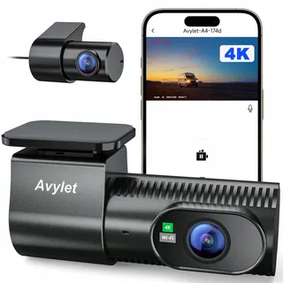 AVYLET Dashcam 4K 1080P Voor Achter WiFi GPS Nachtzicht 170° 150° — miniatuur 1