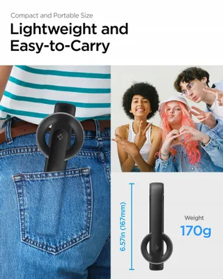 SPIGEN MagSafe Selfie Stick Statief Bluetooth iPhone 16 S24 Zwart — miniatuur 4