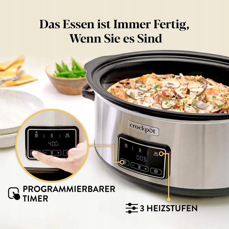 CROCKPOT Sizzle & Stew CSC111X Slowcooker 3,5L Inductie — foto 4