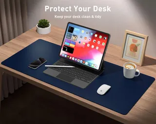 AOTHIA Multifunctionele Bureau-onderlegger Leer Antislip 91x43cm — miniatuur 7