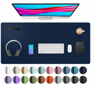 AOTHIA Multifunctionele Bureau-onderlegger Leer Antislip 91x43cm — miniatuur 1
