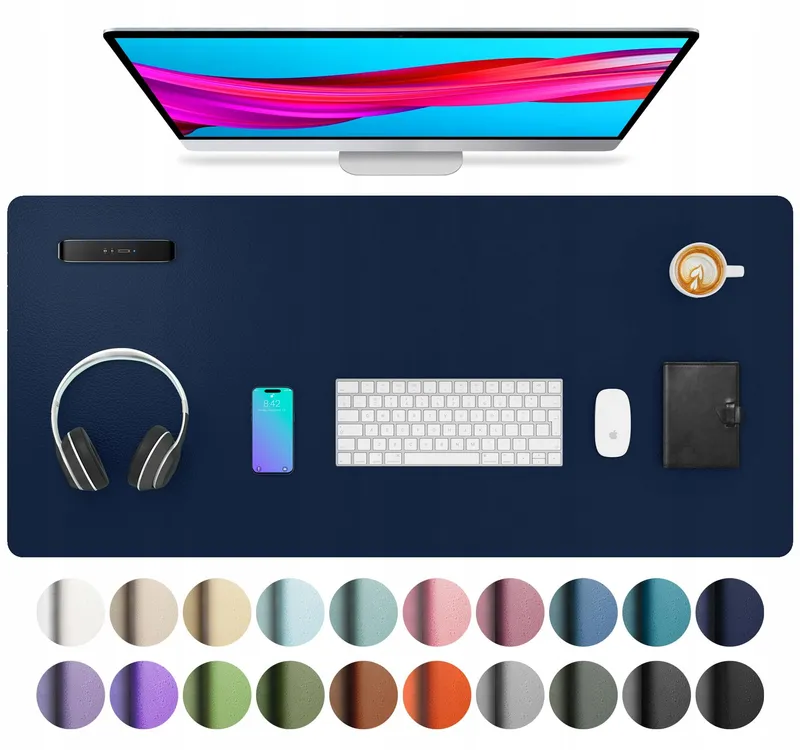 AOTHIA Multifunctionele Bureau-onderlegger Leer Antislip 91x43cm — foto 1