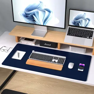 AOTHIA Multifunctionele Bureau-onderlegger Leer Antislip 91x43cm — miniatuur 8
