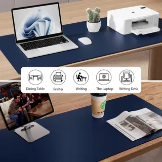 AOTHIA Multifunctionele Bureau-onderlegger Leer Antislip 91x43cm — miniatuur 6