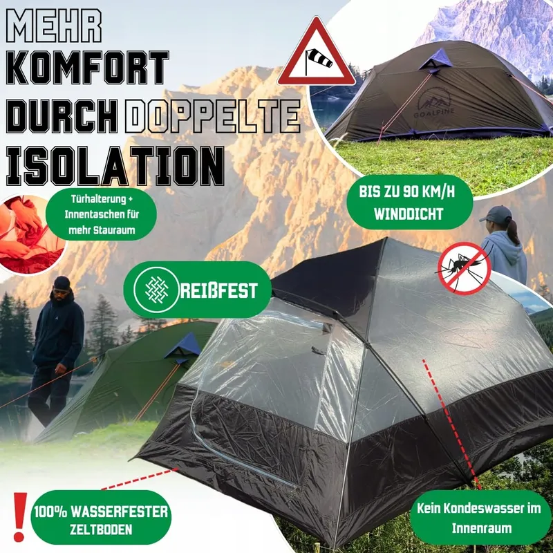 GOALPINE ESKAPADE II Tent 2 Personen Waterdicht 4000mm Licht — foto 5