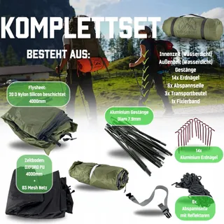 GOALPINE ESKAPADE II Tent 2 Personen Waterdicht 4000mm Licht — miniatuur 7