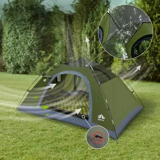 NIGHT CAT Eenpersoonstent Waterdicht Licht Snel Op te Zetten Camping — miniatuur 2