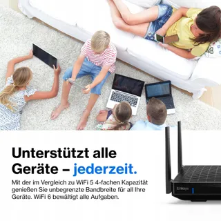 LINKSYS Hydra Pro 6E Router Tri-Band WiFi 6E 6,6Gbps 250m² — miniatuur 4