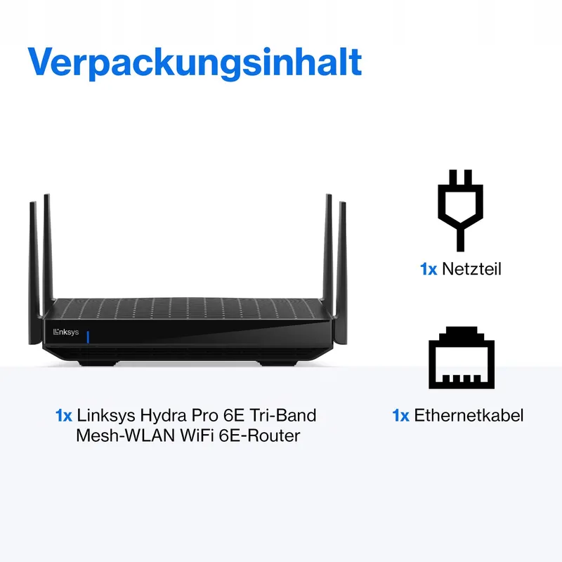 LINKSYS Hydra Pro 6E Router Tri-Band WiFi 6E 6,6Gbps 250m² — foto 8