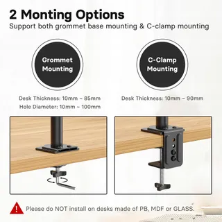 REDBAT Monitorhouder met Laptoplade 13-32 Inch VESA — miniatuur 8