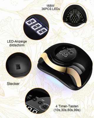 AOKYOM UV LED Nagellamp 168W Professioneel Sensor LCD Timer — miniatuur 3
