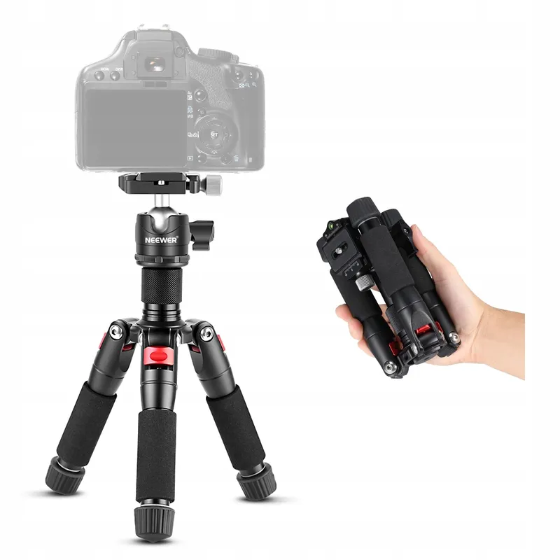 NEEWER Mini Camerastatief 360° Kop Aluminium 50cm DSLR Camcorder — foto 1