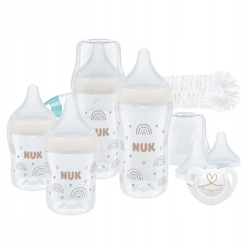 NUK Perfect Start Babyflessenset 4 Flessen Speen Borstel — foto 1