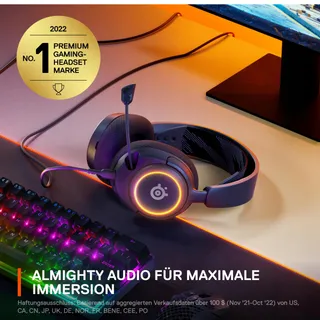 STEELSERIES Arctis Nova 3 Gaming Headset HiFi Surround RGB — miniatuur 4