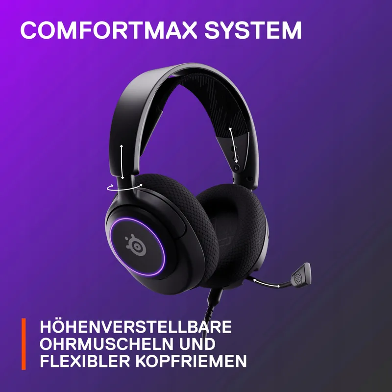 STEELSERIES Arctis Nova 3 Gaming Headset HiFi Surround RGB — foto 8