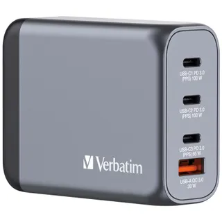VERBATIM GaN Oplader 100W 4 Poorten USB-C Snelladen — miniatuur 1