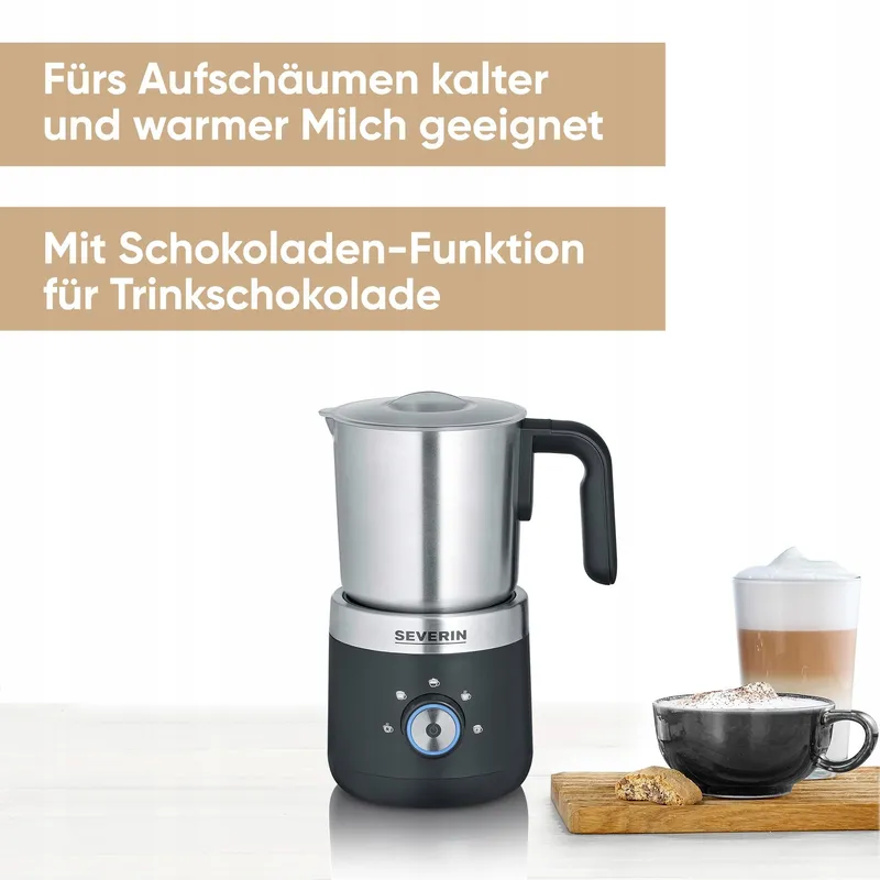 SEVERIN SM 3588 Melkopschuimer Elektrisch Zwart Zilver — foto 3
