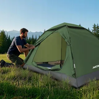 JAICOM Tent 2 Personen Licht Stabiel Waterdicht Camping Trekking — miniatuur 7
