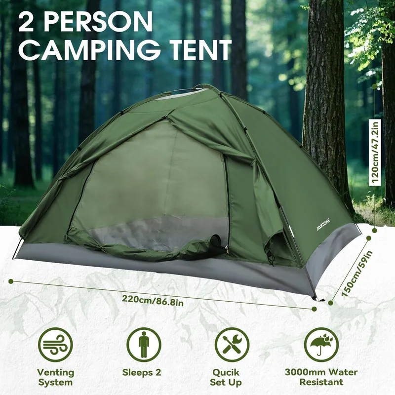 JAICOM Tent 2 Personen Licht Stabiel Waterdicht Camping Trekking — foto 2