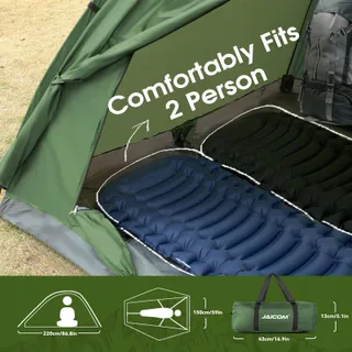 JAICOM Tent 2 Personen Licht Stabiel Waterdicht Camping Trekking — miniatuur 3