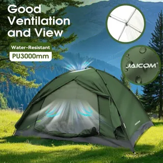 JAICOM Tent 2 Personen Licht Stabiel Waterdicht Camping Trekking — miniatuur 4