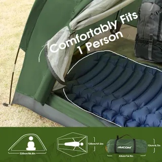 JAICOM Camping Tent 1-Persoons Licht Stabiel Waterdicht Koepeltent — miniatuur 3