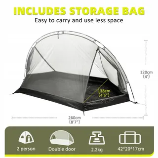 FORCEATT Tent 1-2 Personen Ultralicht Waterdicht Snel Opzetten — miniatuur 2