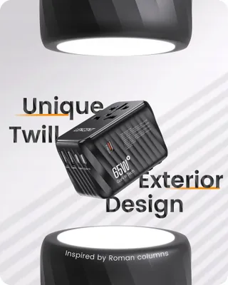 LENCENT Reisadapter 65W GaN3 USB A Type C EU USA UK AU — miniatuur 4