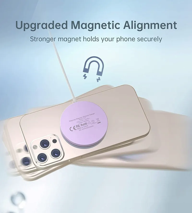 ROROSKIN MagSafe Draadloze Oplader iPhone Magnetisch Roze — foto 3