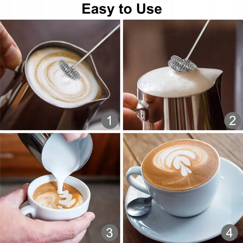 MOSUO Elektrische Melkopschuimer USB Mini Mixer RVS voor Koffie — foto 7