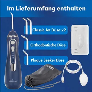 WATERPIK Cordless Advanced Waterflosser Draadloos 4 Opzetstukken Blauw — miniatuur 8