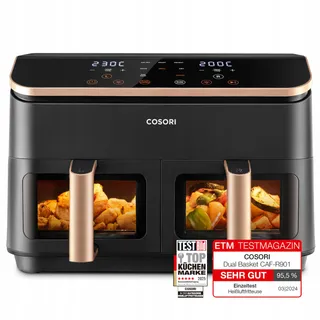 COSORI Airfryer 2 Kamers 6-in-1 8,5L Goud Energiezuinig