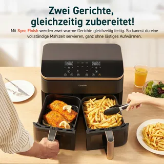 COSORI Airfryer 2 Kamers 6-in-1 8,5L Goud Energiezuinig — miniatuur 3