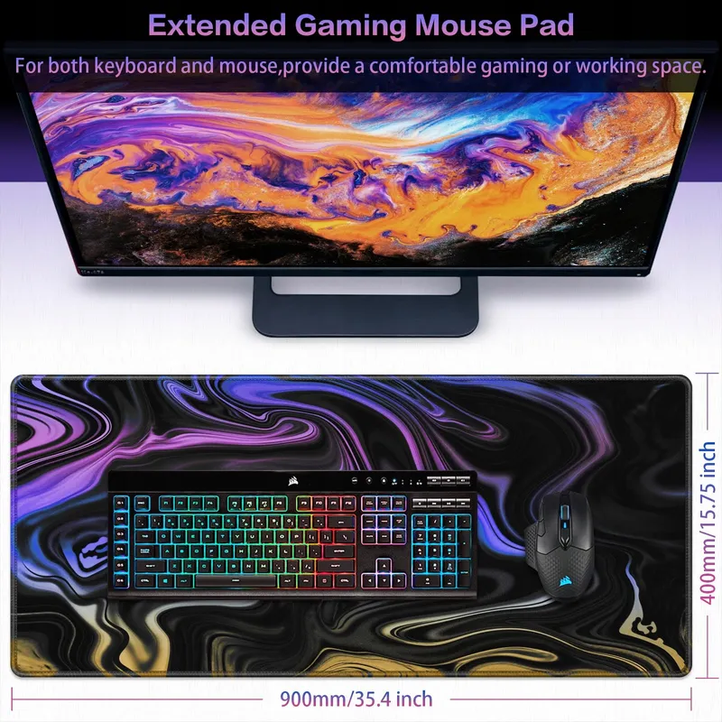 ABETCABE Gaming Muismat XXL 900x400mm Waterdicht Antislip — foto 2
