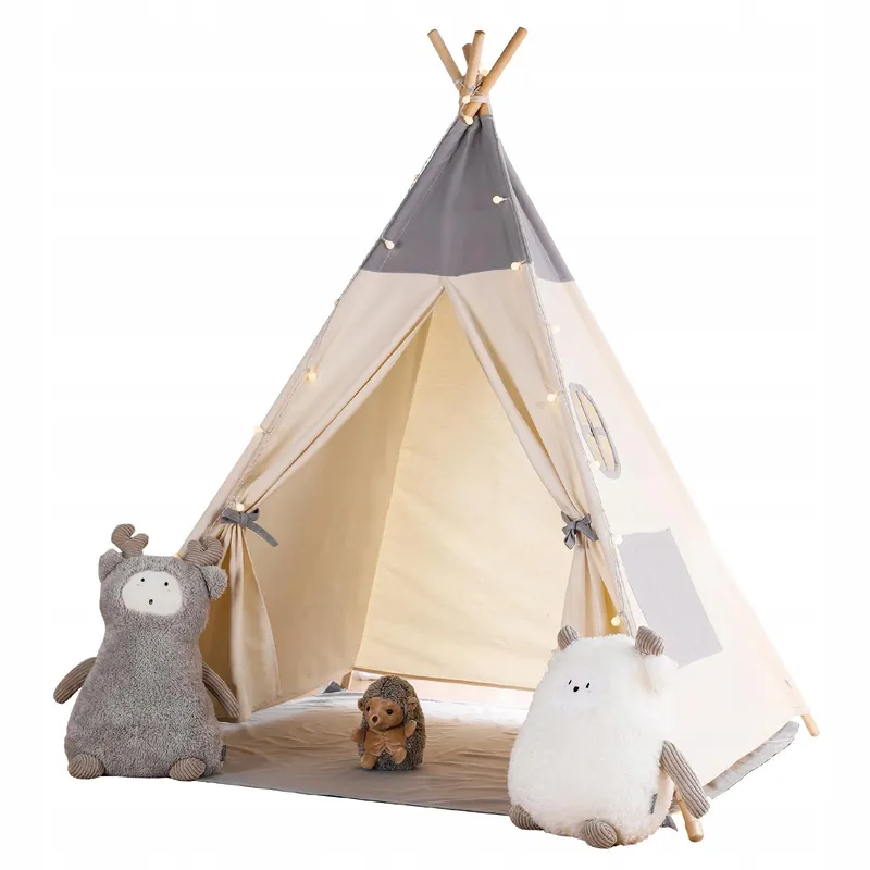 BESREY Tipi Tent Kinderen met Mat en Lichtjes — foto 4