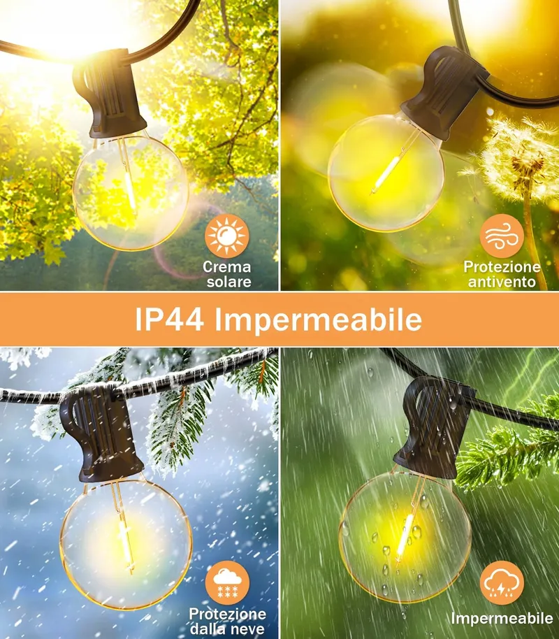 JEYMORKEY LED Lichtketting Buiten 45M 66+2 G40 — foto 4