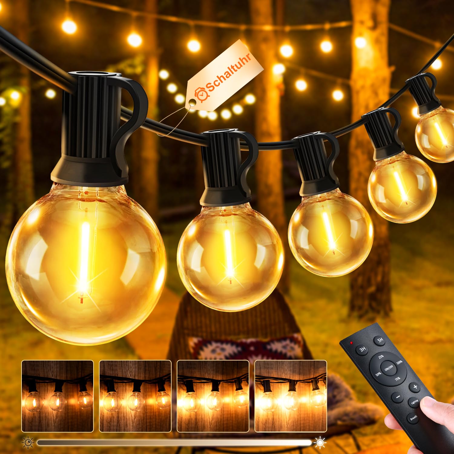 JEYMORKEY LED Lichtketting Buiten 45M 66+2 G40