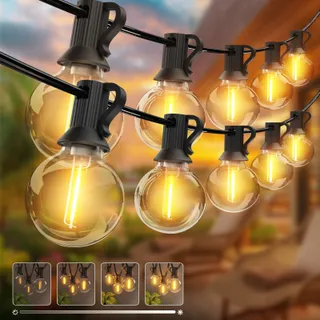 LED Lichtsnoer Buiten 23M Warm Wit Waterdicht Retro Terras — miniatuur 2
