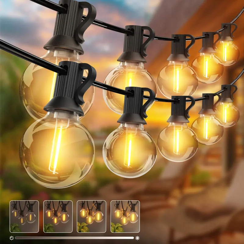LED Lichtsnoer Buiten 23M Warm Wit Waterdicht Retro Terras — foto 2