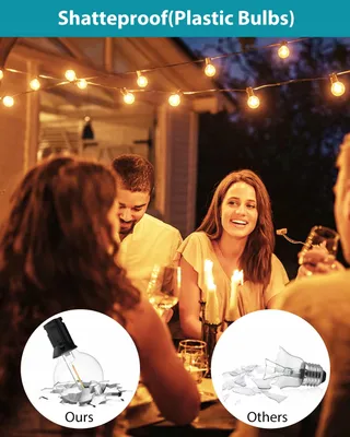 LED Lichtsnoer Buiten 23M Warm Wit Waterdicht Retro Terras — miniatuur 4