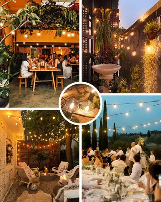 LED Lichtsnoer Buiten 23M Warm Wit Waterdicht Retro Terras — miniatuur 7